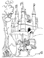 a coloring page of middle ages